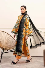 Pakistani clothing brands Maria B M. Basics Unstitched Eid II Lawn 25’, unstitched 3-piece lawn suit, MB-D-02A, front SHIRT AND DUPATTA