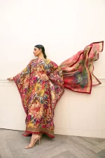 Pakistani clothing brands Maria B M. Basics Unstitched Eid II Lawn 25’, unstitched 3-piece lawn suit, MB-D-03B, front shirt and dupatta