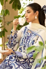 Pakistani clothing brands Maria B M. Basics Unstitched Eid II Lawn 25’, unstitched 3-piece lawn suit, MB-D-04a