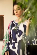 Pakistani clothing brands Maria B M. Basics Unstitched Eid II Lawn 25’, unstitched 3-piece lawn suit, MB-D-05b, shirt style