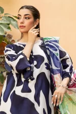 Pakistani clothing brands Maria B M. Basics Unstitched Eid II Lawn 25’, unstitched 3-piece lawn suit, MB-D-05b, shirt & sleeves design