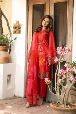 Pakistani clothing brands Maria B M. Basics Unstitched Eid II Lawn 25’, unstitched 3-piece lawn suit, MB-D-07a, front