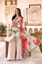 Pakistani clothing brands Maria B M. Basics Unstitched Eid II Lawn 25’, unstitched 3-piece lawn suit, MB-D-067b, front