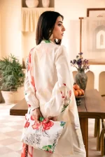 Pakistani clothing brands Maria B M. Basics Unstitched Eid II Lawn 25’, unstitched 3-piece lawn suit, MB-D-067b, back