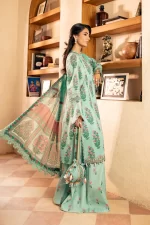 Pakistani clothing brands Maria B M. Basics Unstitched Eid II Lawn 25’, unstitched 3-piece lawn suit, MB-D-08B, front