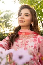 Pakistani clothing brands Maria B M. Basics Unstitched Eid II Lawn 25’, unstitched 3-piece lawn suit, MB-D-10b, front