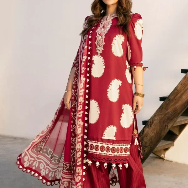 Pakistani clothing brands Maria B M. Basics Unstitched Eid II Lawn 25’, unstitched 3-piece lawn suit, MB-D-11A, front
