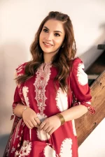 Pakistani clothing brands Maria B M. Basics Unstitched Eid II Lawn 25’, unstitched 3-piece lawn suit, MB-D-11A, front shirt