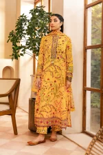 Pakistani clothing brands Maria B M. Basics Unstitched Eid II Lawn 25’, unstitched 3-piece lawn suit, MB-D-12A, front