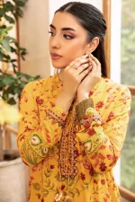 Pakistani clothing brands Maria B M. Basics Unstitched Eid II Lawn 25’, unstitched 3-piece lawn suit, MB-D-12A, SLEEVES