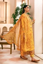Pakistani clothing brands Maria B M. Basics Unstitched Eid II Lawn 25’, unstitched 3-piece lawn suit, MB-D-12A, SIDE LOOK
