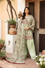 Pakistani clothing brands Maria B M. Basics Unstitched Eid II Lawn 25’, unstitched 3-piece lawn suit, MB-D-12b, front