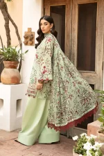Pakistani clothing brands Maria B M. Basics Unstitched Eid II Lawn 25’, unstitched 3-piece lawn suit, MB-D-12b, sleeves, dupatta and trouser style