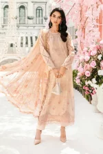 Pakistani clothing brands Maria B M.Prints Unstitched Eid II 2025’, 3-piece lawn suit, MPT-2601-A, front