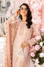 Pakistani clothing brands Maria B M.Prints Unstitched Eid II 2025’, 3-piece lawn suit, MPT-2601-A, front shirt