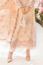 Pakistani clothing brands Maria B M.Prints Unstitched Eid II 2025’, 3-piece lawn suit, MPT-2601-A, front shirt daman
