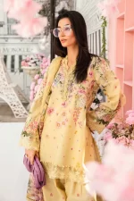 Pakistani clothing brands Maria B M.Prints Unstitched Eid II 2025’, 3-piece lawn suit, MPT-2603-A, shirt