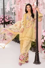 Pakistani clothing brands Maria B M.Prints Unstitched Eid II 2025’, 3-piece lawn suit, MPT-2603-A, salwar kameez and dupatta