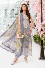 Pakistani clothing brands Maria B M.Prints Unstitched Eid II 2025’, 3-piece lawn suit, MPT-2604-A, front
