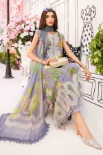 Pakistani clothing brands Maria B M.Prints Unstitched Eid II 2025’, 3-piece lawn suit, MPT-2604-A