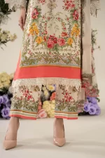 Pakistani clothing brands Maria B M.Prints Unstitched Eid II 2025’, 3-piece lawn suit, MPT-2605-A, printed daman and trouser