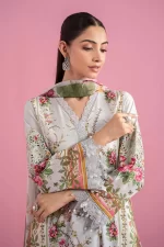Pakistani clothing brands Maria B M.Prints Unstitched Eid II 2025’, 3-piece lawn suit, MPT-2605-B, front
