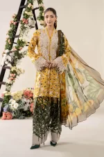 Pakistani clothing brands Maria B M.Prints Unstitched Eid II 2025’, 3-piece lawn suit, MPT-2606-A, front