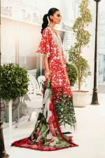 Pakistani clothing brands Maria B M.Prints Unstitched Eid II 2025’, 3-piece lawn suit, MPT-2606-B, side look