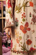 Maria B M. Prints Unstitched Eid II 2025’ “MPT-2607-A”, 3-piece Pakistani designer lawn suits in the UK- Zee Collections. SHIRT SLEEVES