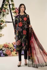 Maria B M. Prints Unstitched Eid II 2025’ “MPT-2607-B”, 3-piece Pakistani designer lawn suits in the UK- Zee Collections. FRONT