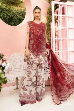 Maria B M. Prints Unstitched Eid II 2025’ “MPT-2608-a”, 3-piece Pakistani designer lawn suits in the UK- Zee Collections. FRONT