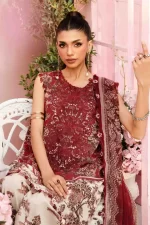 Maria B M. Prints Unstitched Eid II 2025’ “MPT-2608-a”, 3-piece Pakistani designer lawn suits in the UK- Zee Collections. FRONT shirt