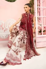 Maria B M. Prints Unstitched Eid II 2025’ “MPT-2608-a”, 3-piece Pakistani designer lawn suits in the UK- Zee Collections. salwar kameez and dupatta