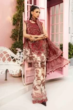 Maria B M. Prints Unstitched Eid II 2025’ “MPT-2608-a”, 3-piece Pakistani designer lawn suits in the UK- Zee Collections