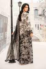 Maria B M. Prints Unstitched Eid II 2025’ “MPT-2608-B”, 3-piece Pakistani designer lawn suits in the UK- Zee Collections. back