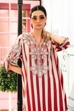 Maria B M. Prints Unstitched Eid II 2025’ “MPT-2609-A”, 3-piece Pakistani designer lawn suits in the UK- Zee Collections. FRONT SHIRT