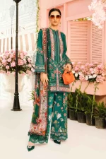 Pakistani clothing brands Maria B M.Prints Unstitched Eid II 2025’, 3-piece lawn suit, MPT-2610-A, front
