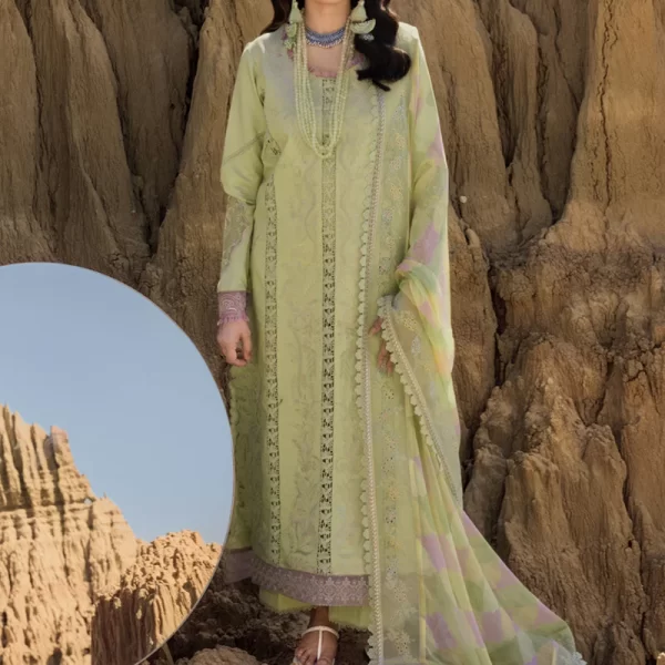 Rang Rasiya Premium Eid Collection 2025 | Rania, 3-piece Pakistani designer lawn suits in the UK- Zee Collections. FRONT