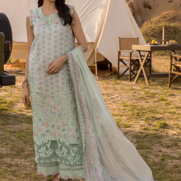 Rang Rasiya Premium Eid Collection 2025 | Nadine, 3-piece Pakistani designer lawn suits in the UK- Zee Collections. FRONT
