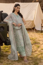 Rang Rasiya Premium Eid Collection 2025 | Nadine, 3-piece Pakistani designer lawn suits in the UK- Zee Collections. front shirt and dupatta