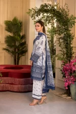 Pakistani clothing brands Sobia Nazir PK Vital Collection 2025, unstitched 3-piece lawn embroidered suit, Design 10B, SIDE LOOK