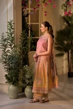 Pakistani clothing brands Sobia Nazir PK Vital Collection 2025, unstitched 3-piece lawn embroidered suit, Design 11B, BACK