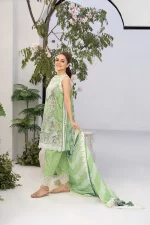 Pakistani clothing brands Sobia Nazir PK Vital Collection 2025, unstitched 3-piece lawn embroidered suit, Design 12a, side look