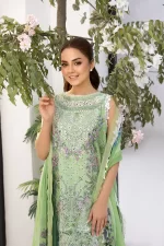 Pakistani clothing brands Sobia Nazir PK Vital Collection 2025, unstitched 3-piece lawn embroidered suit, Design 12a, front shirt embroidery