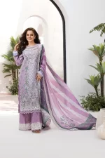 Pakistani clothing brands Sobia Nazir PK Vital Collection 2025, unstitched 3-piece lawn embroidered suit, Design 12b, front