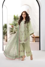 Pakistani clothing brands Sobia Nazir PK Vital Collection 2025, unstitched 3-piece lawn embroidered suit, Design 1A, summer collection