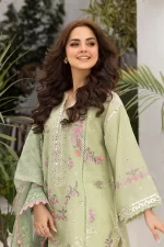 Pakistani clothing brands Sobia Nazir PK Vital Collection 2025, unstitched 3-piece lawn embroidered suit, Design 1A, kameez design