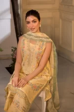 Pakistani clothing brands Sobia Nazir PK Vital Collection 2025, unstitched 3-piece lawn embroidered suit, Design 1B, front shirt
