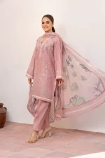 Pakistani clothing brands Sobia Nazir PK Vital Collection 2025, unstitched 3-piece lawn embroidered suit, Design 2a