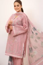 Pakistani clothing brands Sobia Nazir PK Vital Collection 2025, unstitched 3-piece lawn embroidered suit, Design 2a, shirt and sleews design